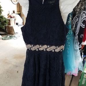 Trixxi Juniors Navy Blue Dress